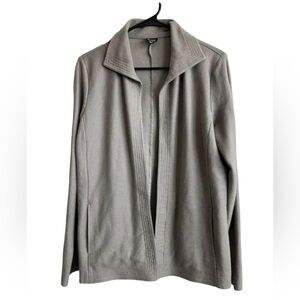 Eileen Fisher 100% Cotton buttonless Cardigan Sweater Jacket Size 1X Open Front